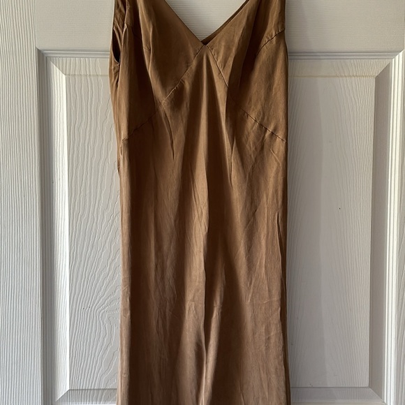 Lucy Paris Taupe Slip Dress Midi S - Picture 4 of 10